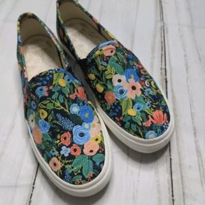 Keds Rifle Paper Co. Garden Party floral Slip On Sneaker WF64881 Size 7.5
